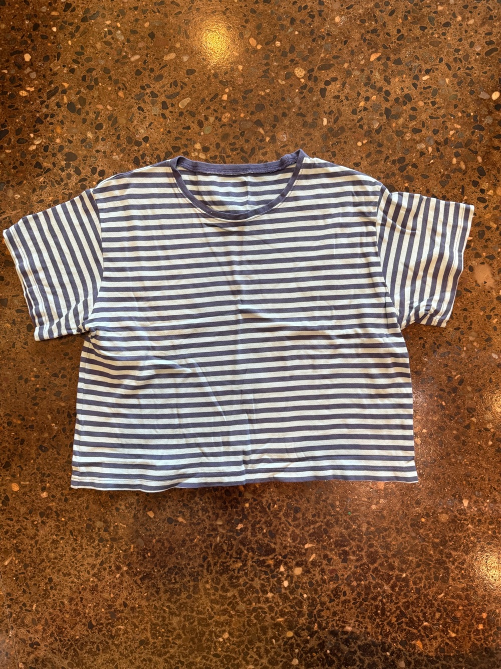 Daily Drills 🩵 Blue Striped Short Sleeve Tee